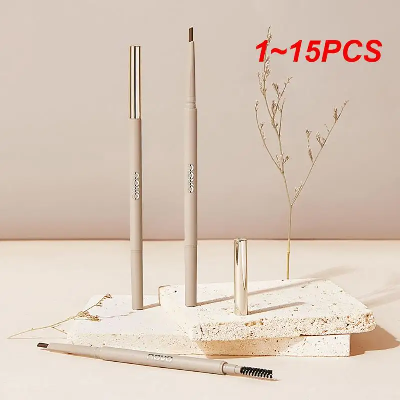 

1~15PCS 2023 NEW Double-end Eyebrow Pencil Natural Waterproof Long-lasting Easy Ware Eyebrow Pen Sweat-proof No Smudge Brow