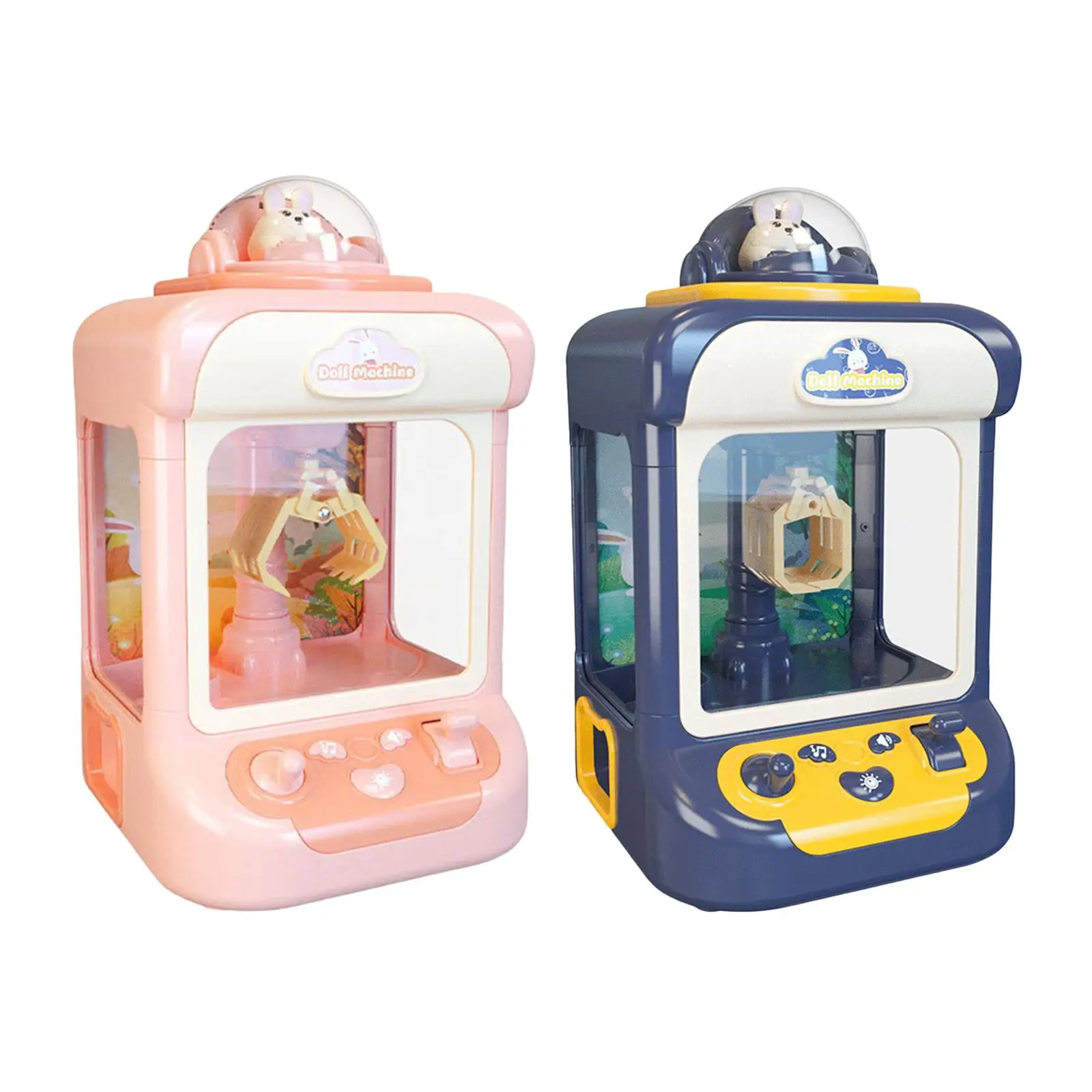 

Claw Toy Machine with Light and Music Doll Vending Machine Interactive Toys Prize Dispenser Doll Machine for Kids Birthday Gifts