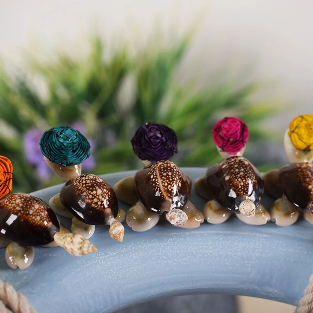 

8 Pcs Sculpture Decorative Tortoise Shell Turtle Figurines Tabletop Miniatures Lifelike Statues Decorations Out Door