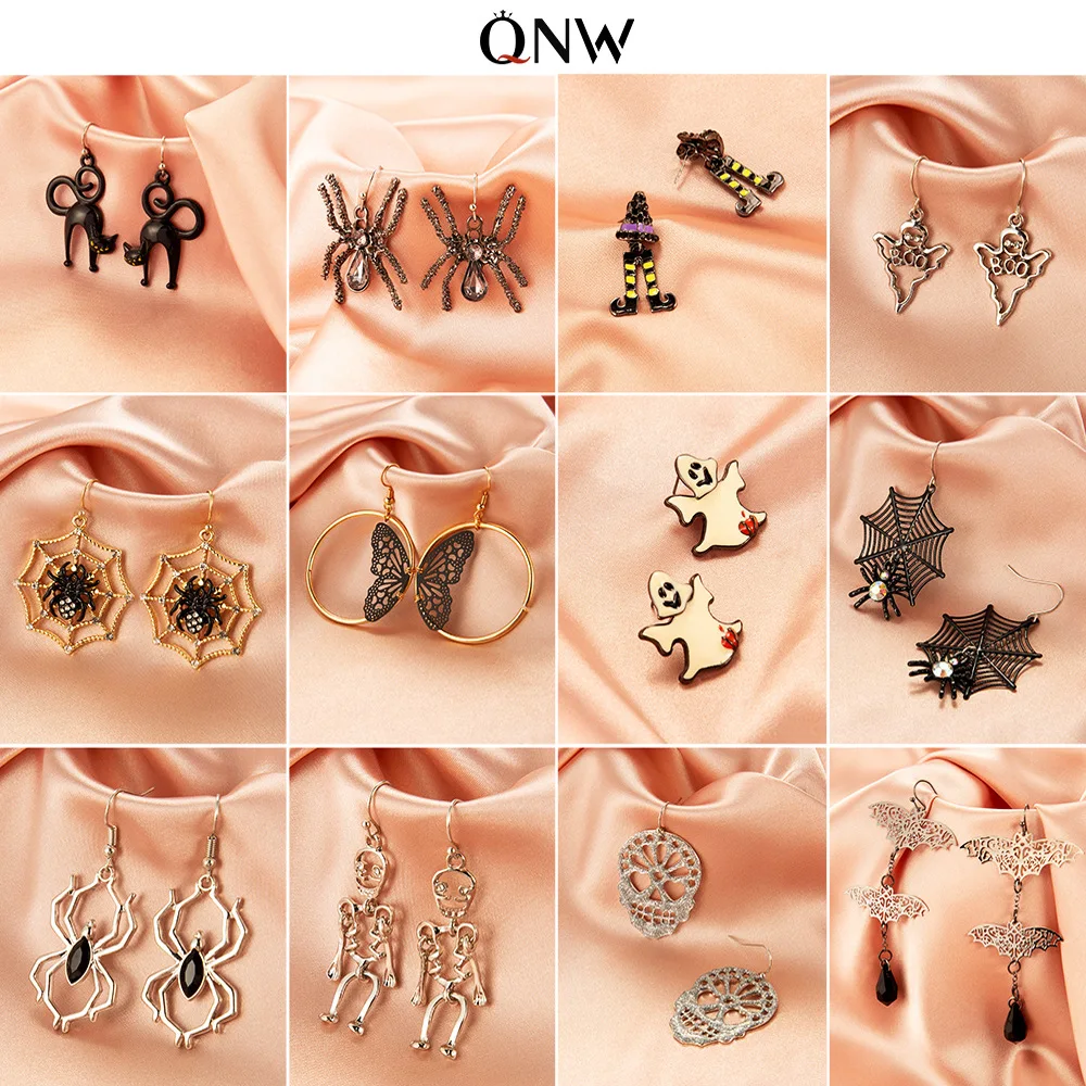 

Halloween Earrings Gothic Ghost Spider Skull Stud Earrings Female 2022 New Hot Selling Horror Funny Trend Stud Earrings