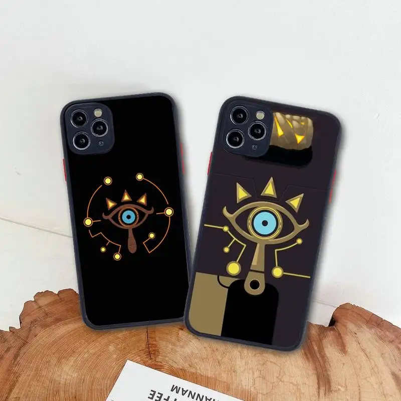 

Cartoon Sheikah Z-ZelDaS SlateS Phone Case For iphone 13 12 11 Pro Max Mini XS 8 7 Plus X SE 2020 XR Matte Transparent Cover