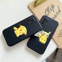 pok%c3%a9mon pikachu phone case for samsung galaxy a32 4g 5g a51 4g 5g a71 4g 5g a72 4g 5g black soft carcasa coque silicone cover