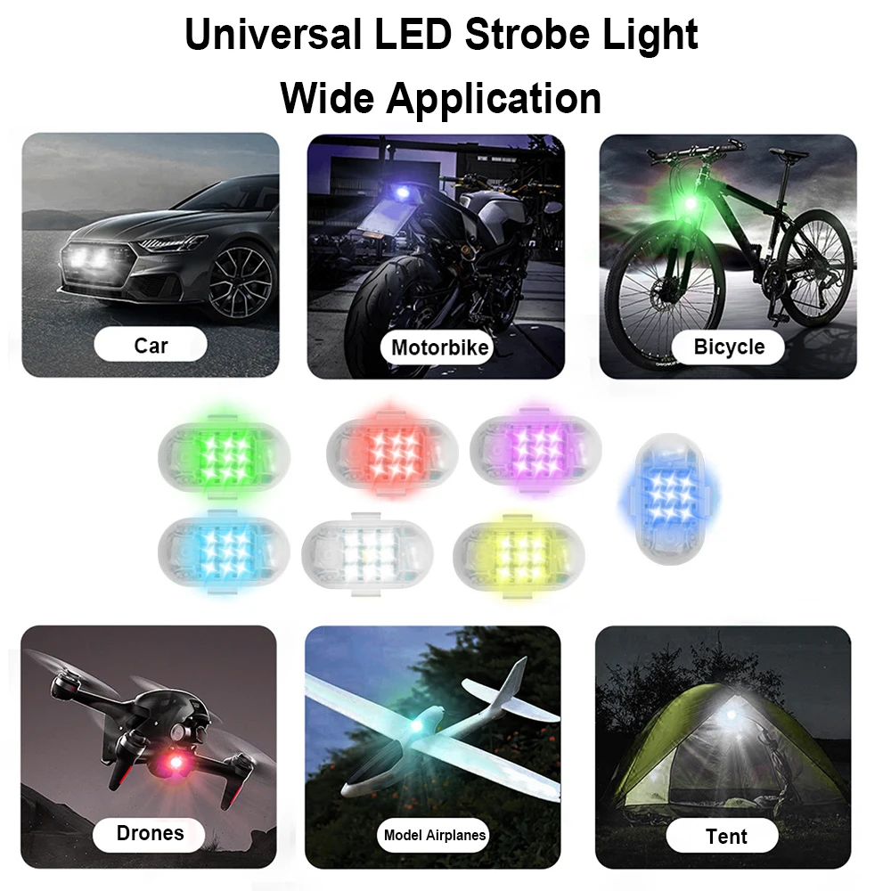 Беспроводная лампа-стробоскоп 7 цветов 2 шт.