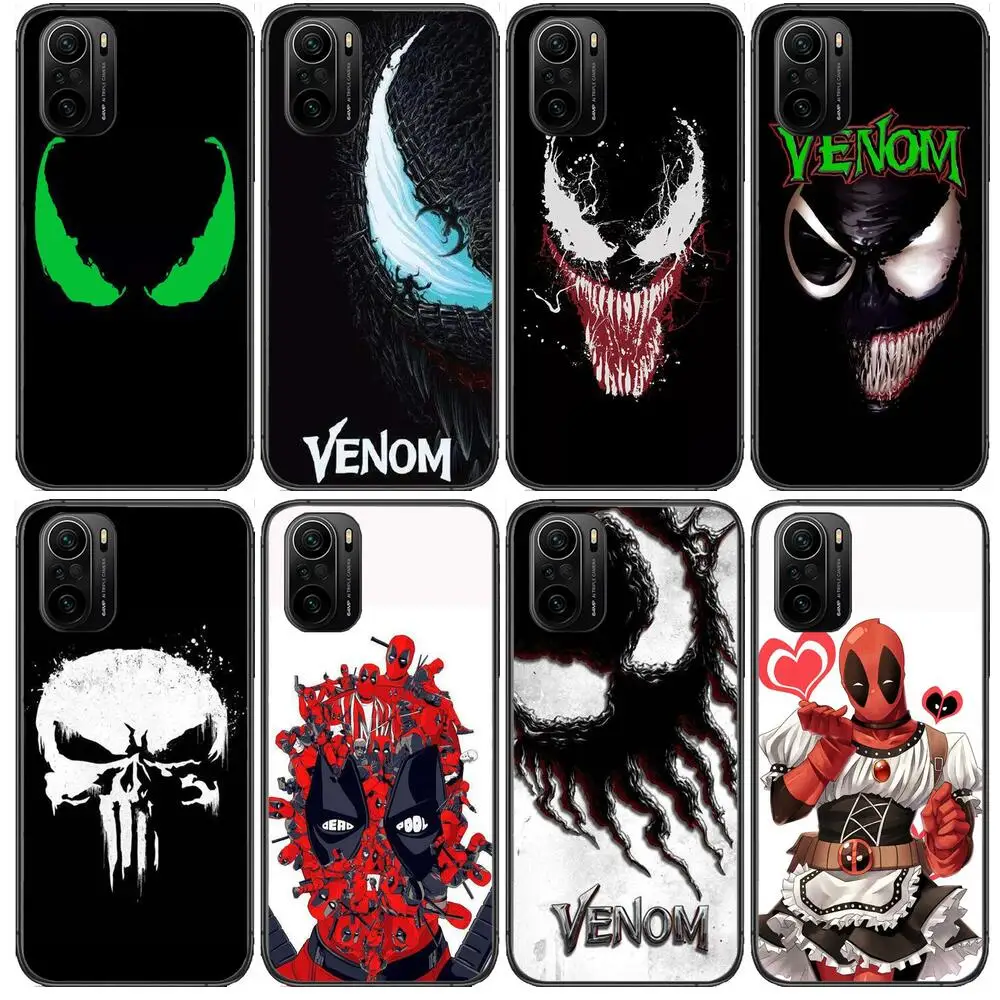 

Marvel Venom Deadpool Phone Case For xiaomi redmi POCO F1 F2 F3 X3 Pro M3 9C 10T Lite NFC Black Cover Silicone Back Prett mi 10