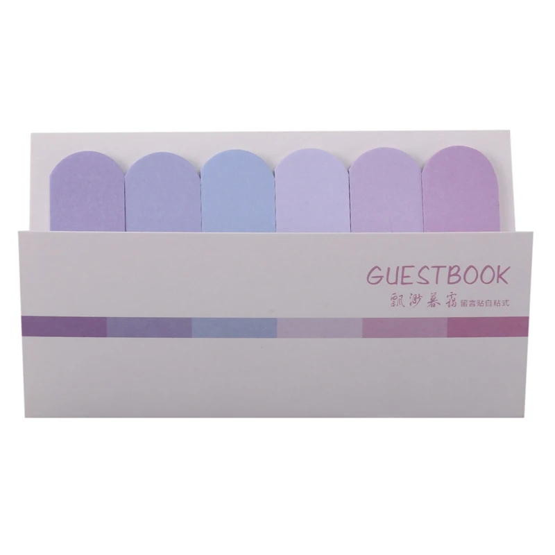 

6 Colors Gradient Cute Kawaii Memo Pad Sticky Notes Index Posted It Planner Stickers Notepads Stationery Office School Supplies