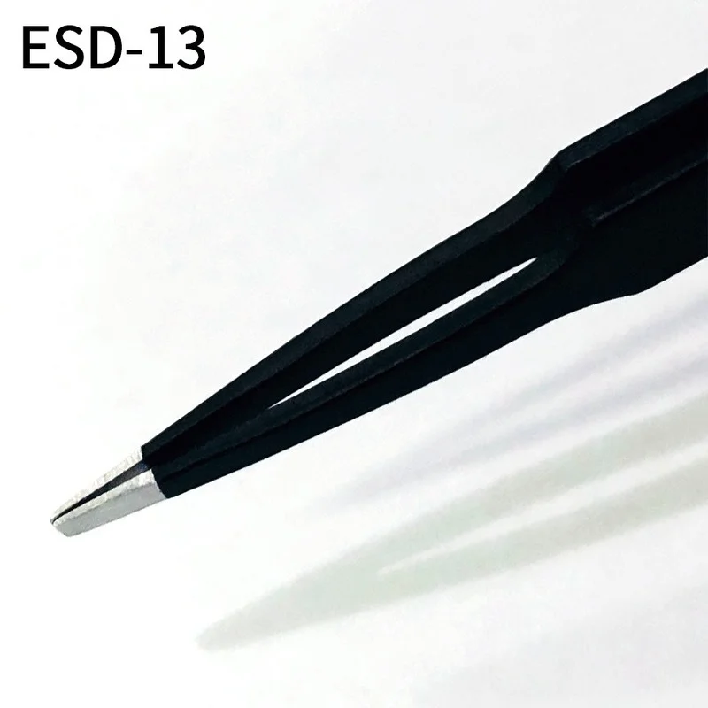 Anti-static precision tweezers set stainless steel ESD tweezers electronic repair soldering iron tool