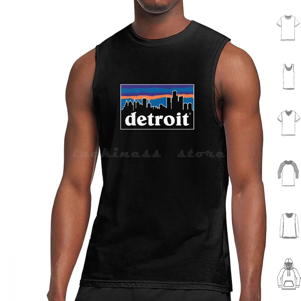 

Detroitagonia Tank Tops Vest Sleeveless Detroit Motor City