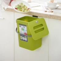 trash can kitchen garbage holder bathroom hanging wall mounted storage bucket rectangular desktop bin container garbage bin