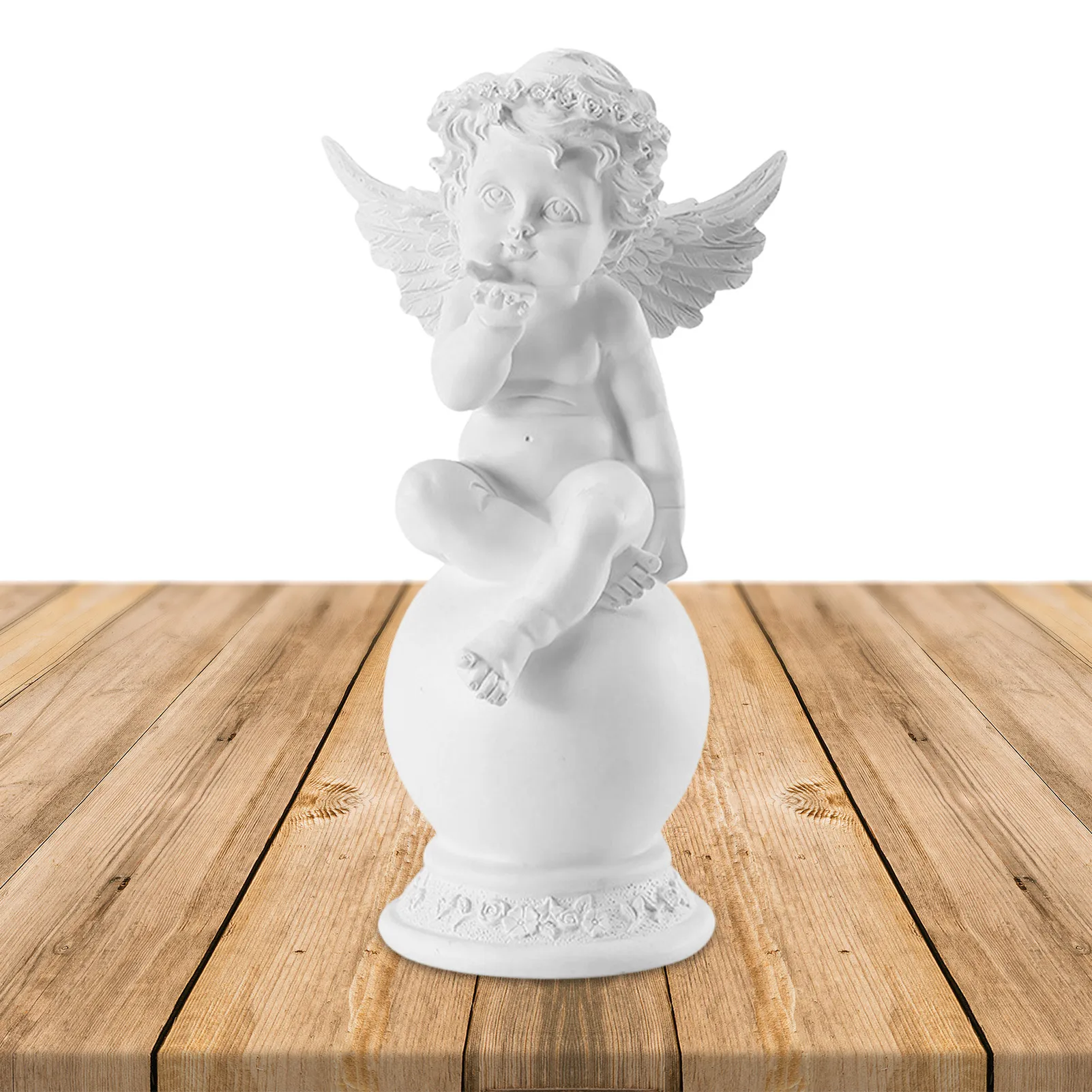 

Cute Resin Angel Statue Crafts Figurine Peaceful Winged Angel Sculpture Desktop Ornaments Decorative Adorable Cherubs