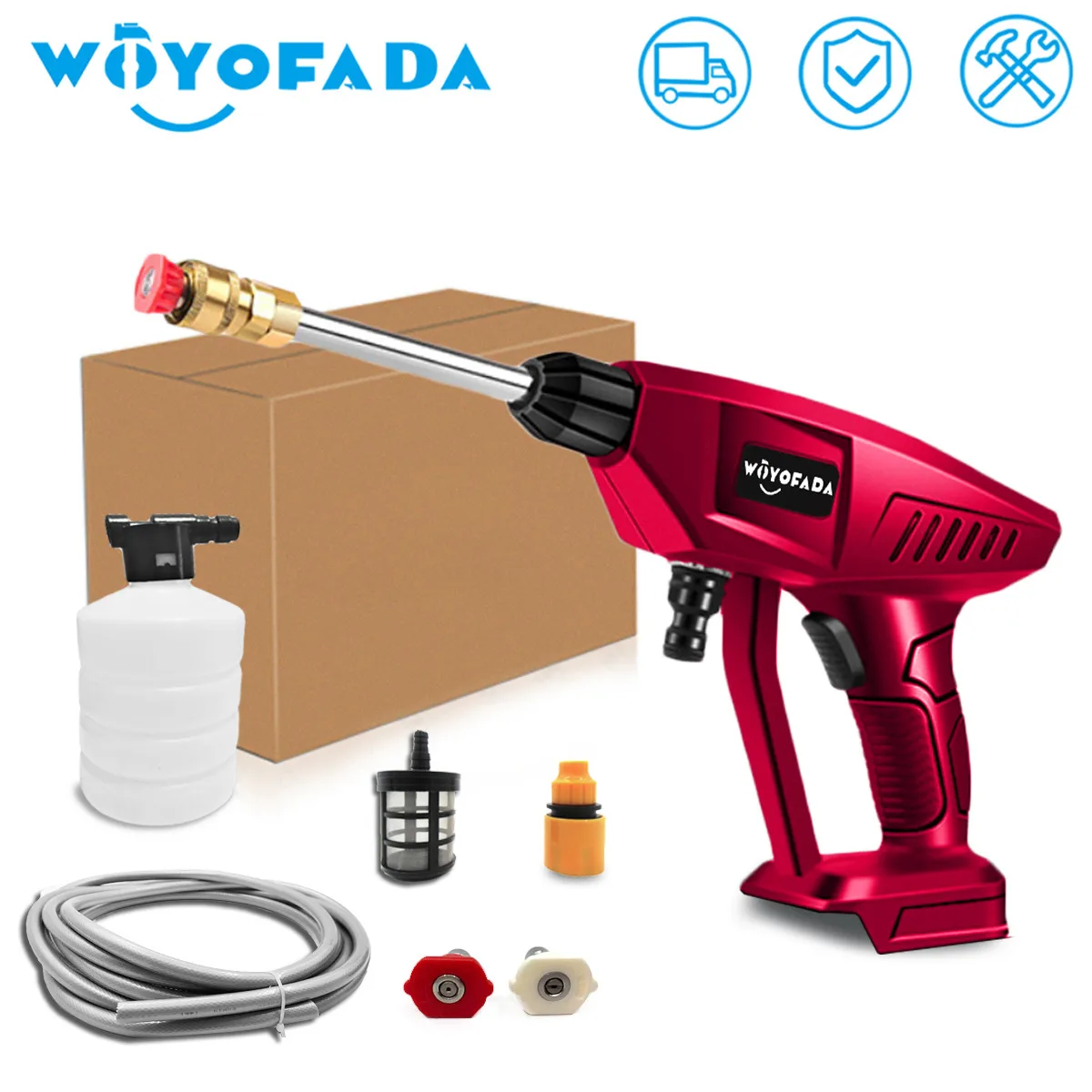 

30Bar Wireless High Pressure Car Wash Water Spay Gun Portable High Pressure Washer Foam Generator for Makita 18V-21V Battery