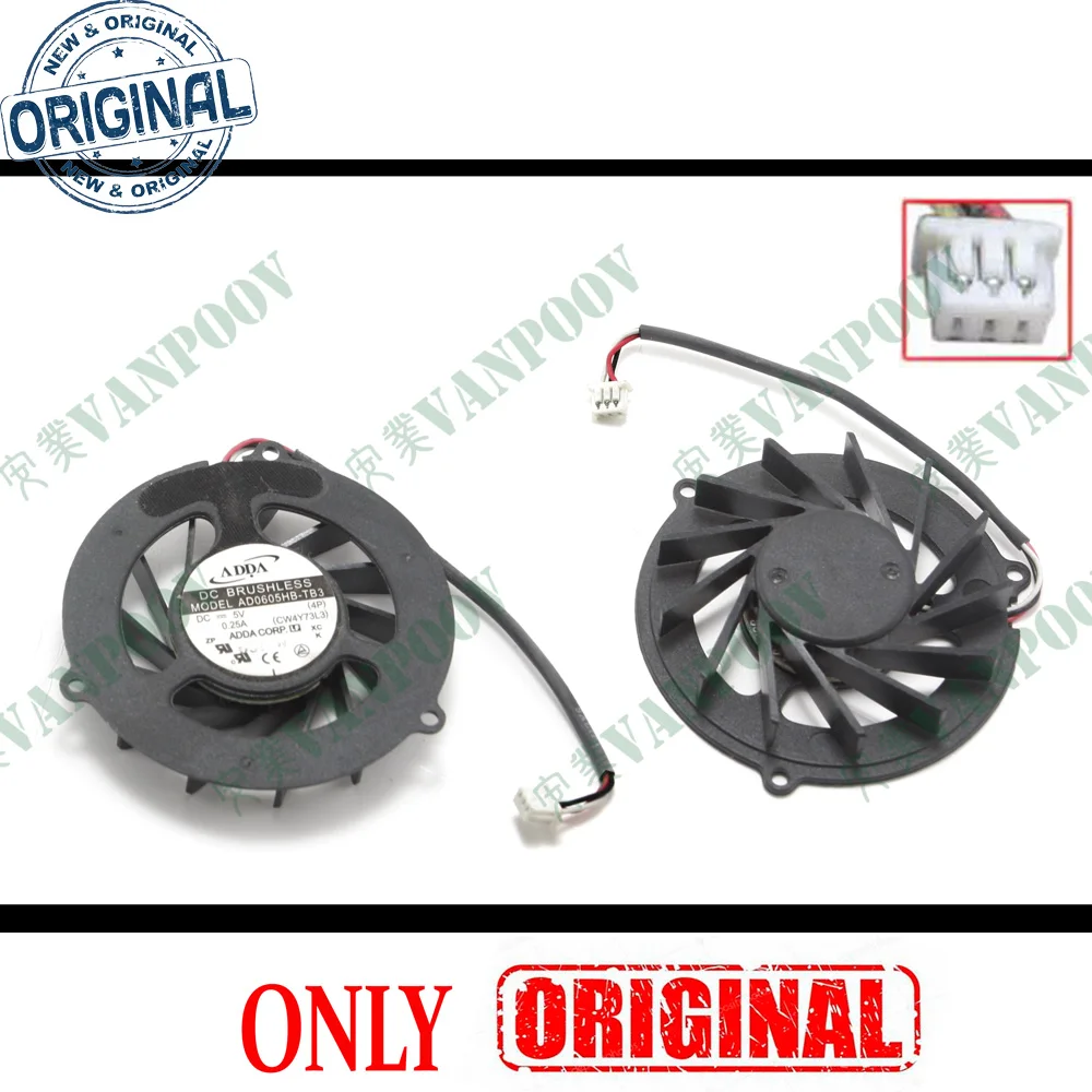 Новинка, охлаждающий вентилятор для ноутбука, аксессуар, Φ CW4Y73L3 4P 5V 0.25A DC, бесщеточный охладитель