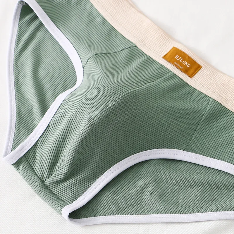 Мужские трусы из быстросохнущего шелка однотонные ультратонкие брифы 3 шт.