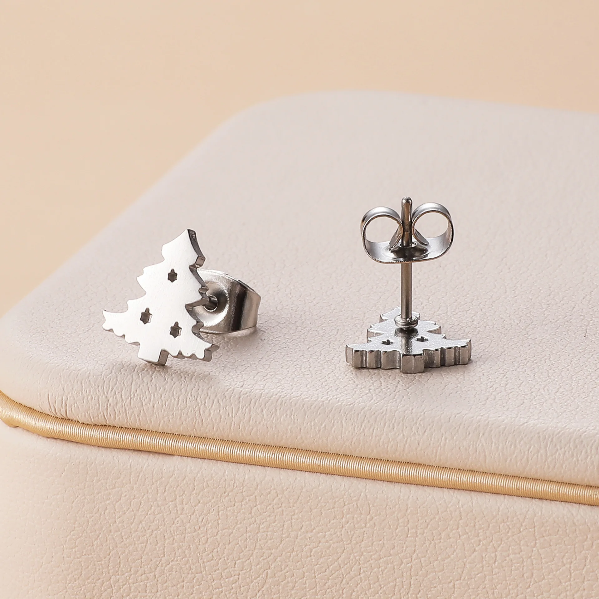 Новинка 2024 г. модные рождественские серьги из нержавеющей стали яркий продукт