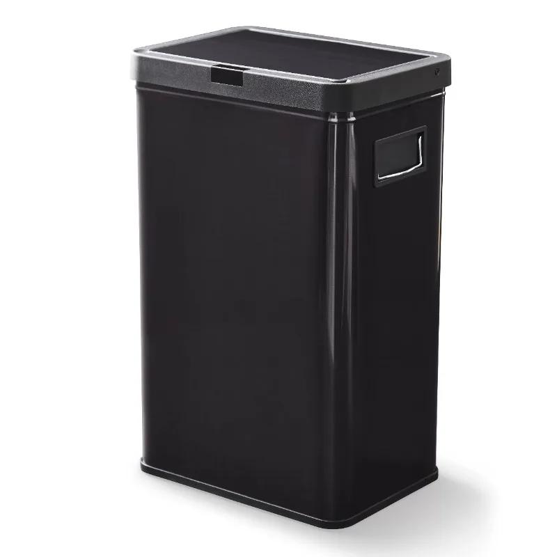 

Better Homes & Gardens 13.7gal Stainless Steel Touchless Kitchen Garbage Can Black