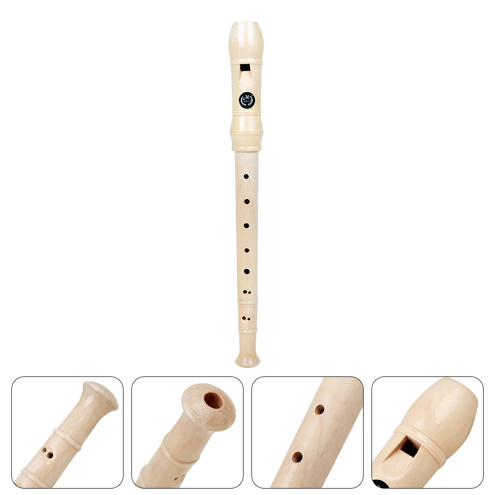 Enlarge Recorder Flute Wooden Sopranosopranino Descant Alto Whistle Slide Piccolo Beginner Case Bag Maple Stick Cleaning Chart Fingering