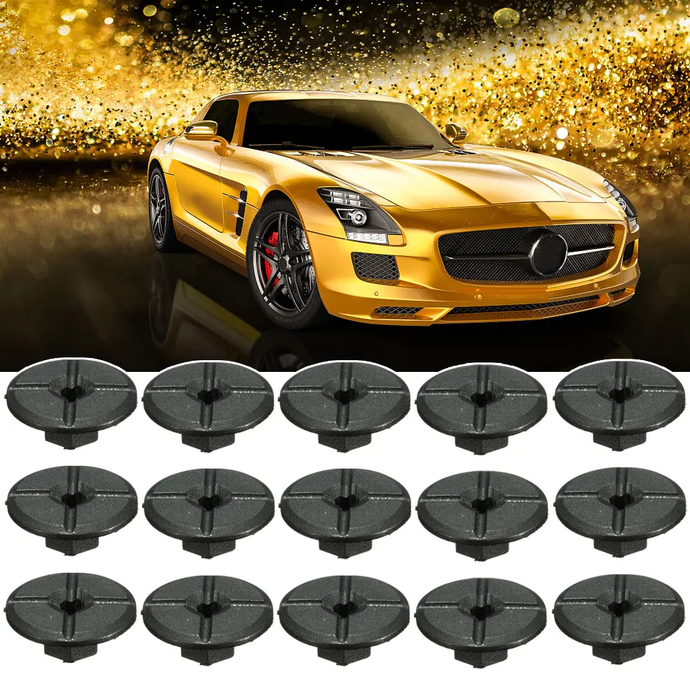 

30Pcs 4mm Car Fender Flares Mud Flaps Splash Guard Wheel Arch Bumper Panel Fastener Clip Unthreaded Nuts for Mercedes Benz