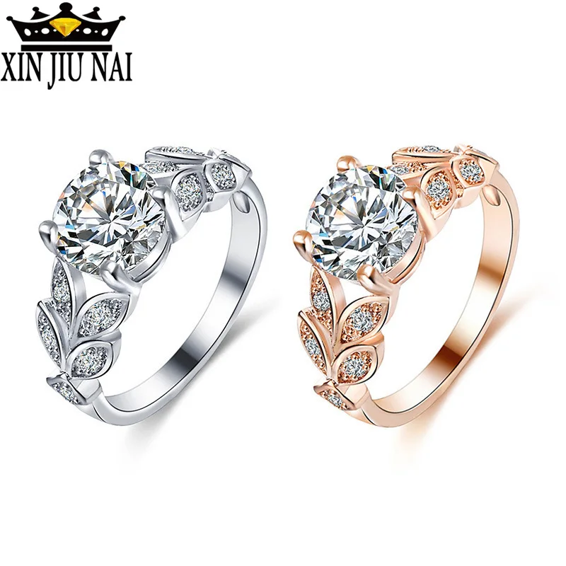 

Женское серебряное кольцо на палец с блестящими фианитами, 2 цвета