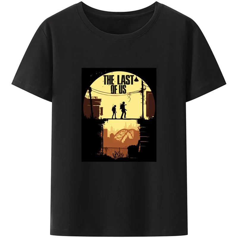 

The Last of Us T Shirt Men Punk Hip Hop Shirt Summer Short-sleev Gothic Graphic Tees Unisex Fashion Casual Streetwear Camisetas