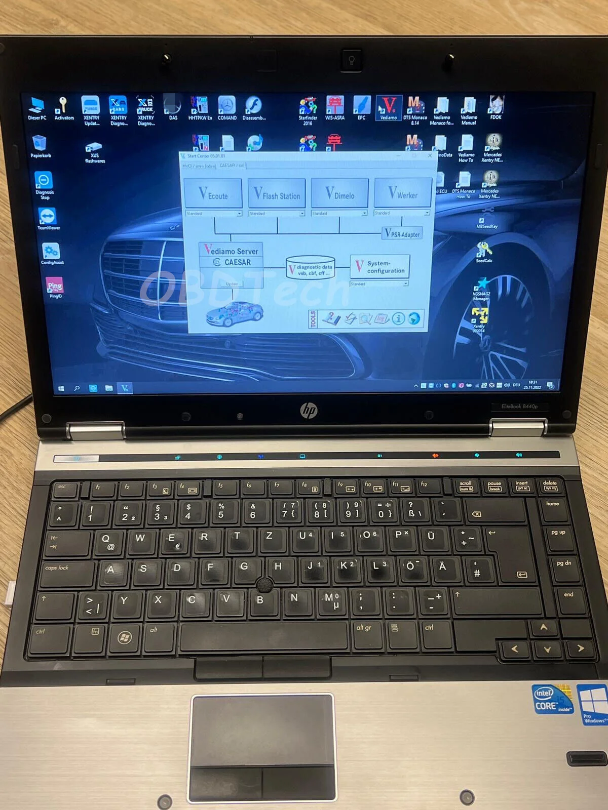 

Used H--P EliteBook 8440p 14" Laptop Intel i5 2.4GHz 4GB 250GB Windows 10+MB Star Diagnostics Xen-try OpenShell DAS 03/2023