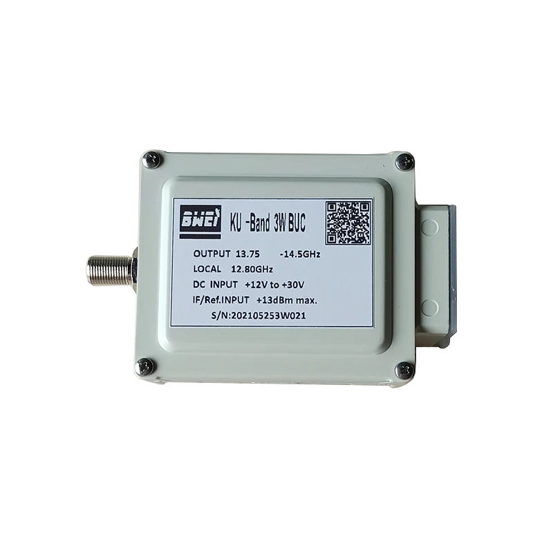 

L. O Frequency12.8GHz Satellite Block Upconverter Ku-Band 13.75-14.5GHz 3W Buc High Power Output Low Power Consumption