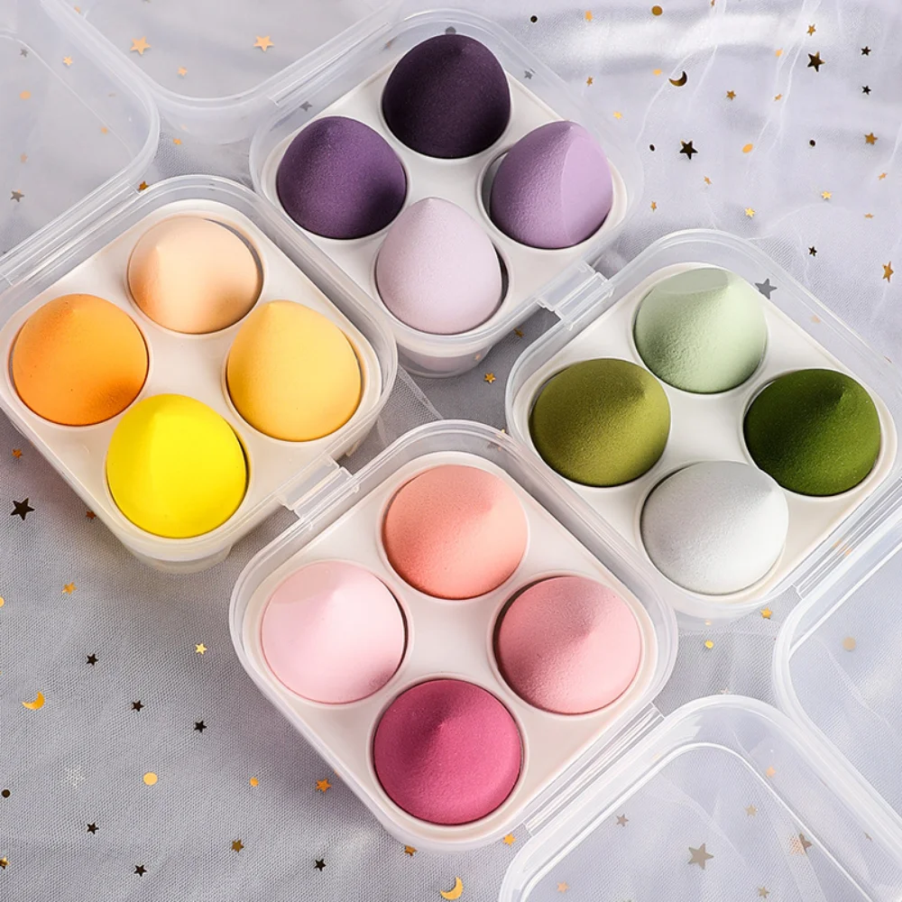 

4pcs Makeup Sponge Blender Beauty Egg Cosmetic Puff Foundation Sponges Powder Puffs Women Make Up Accessories Beauty Tools