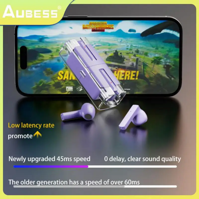 

Stereo Tws Wireless Headset 5.0 Music Earphones Transparent Semi-in-ear Headphones Small Office Accessories Low-delay