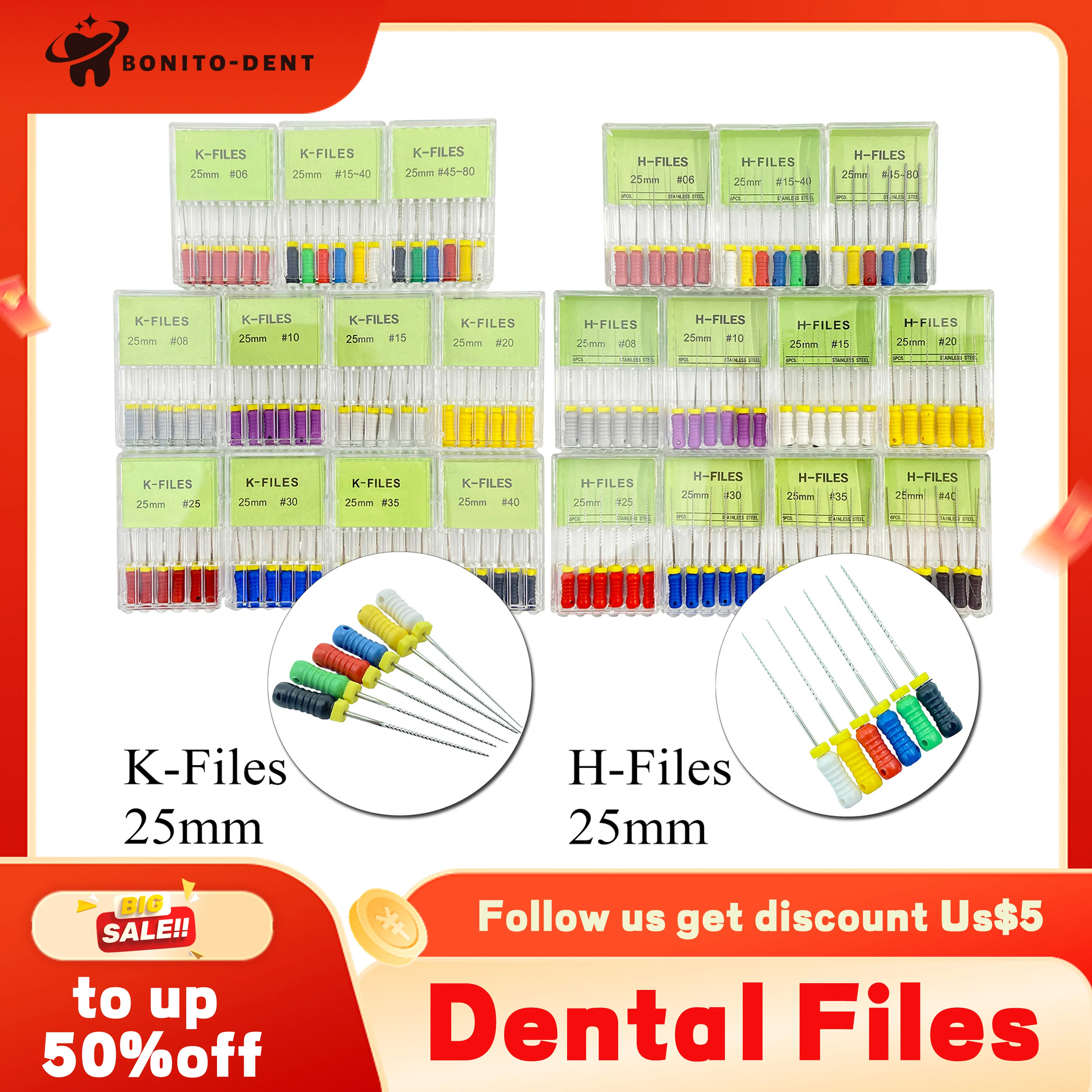 Стоматологические инструменты консервная конюра эндодонтический напильник H K