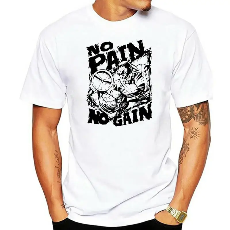

Футболки с надписью «No Pain No Gain», фирменный летний топ в стиле хип-хоп, Мужская футболка с коротким рукавом, отличный дизайн
