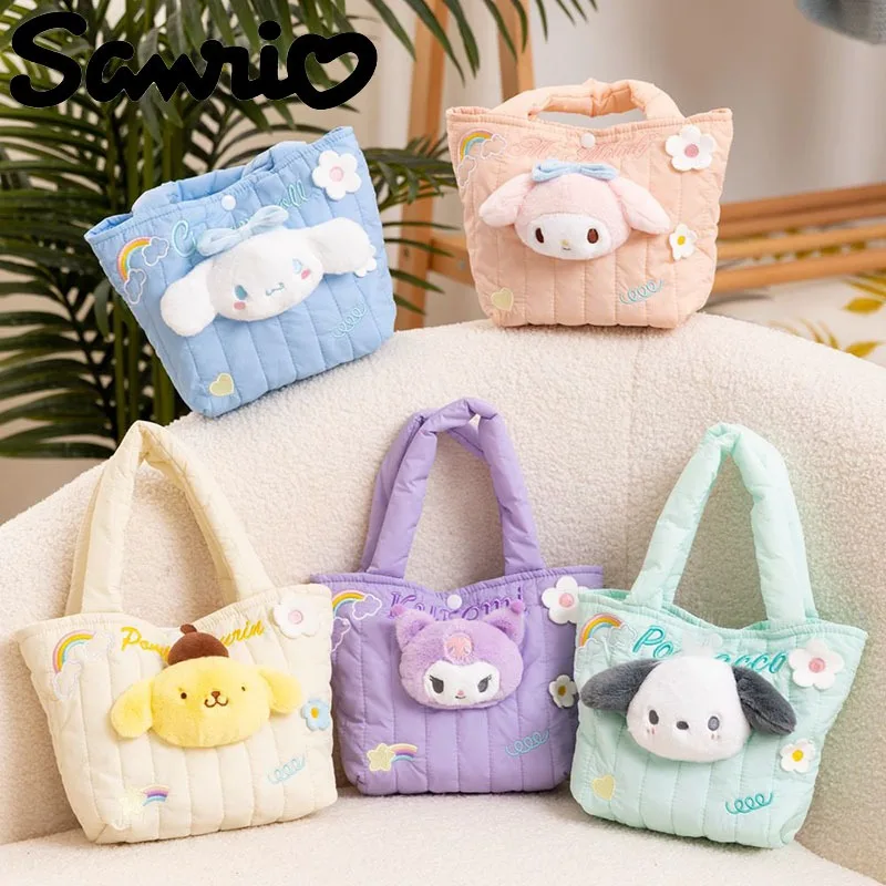 

Sanrio Pachacco Cinnamoroll Cartoon Hand Bag Casual Cartoon Kawaii Large Capacity Storage Bag Mobile Phone Bag Small Square Bag
