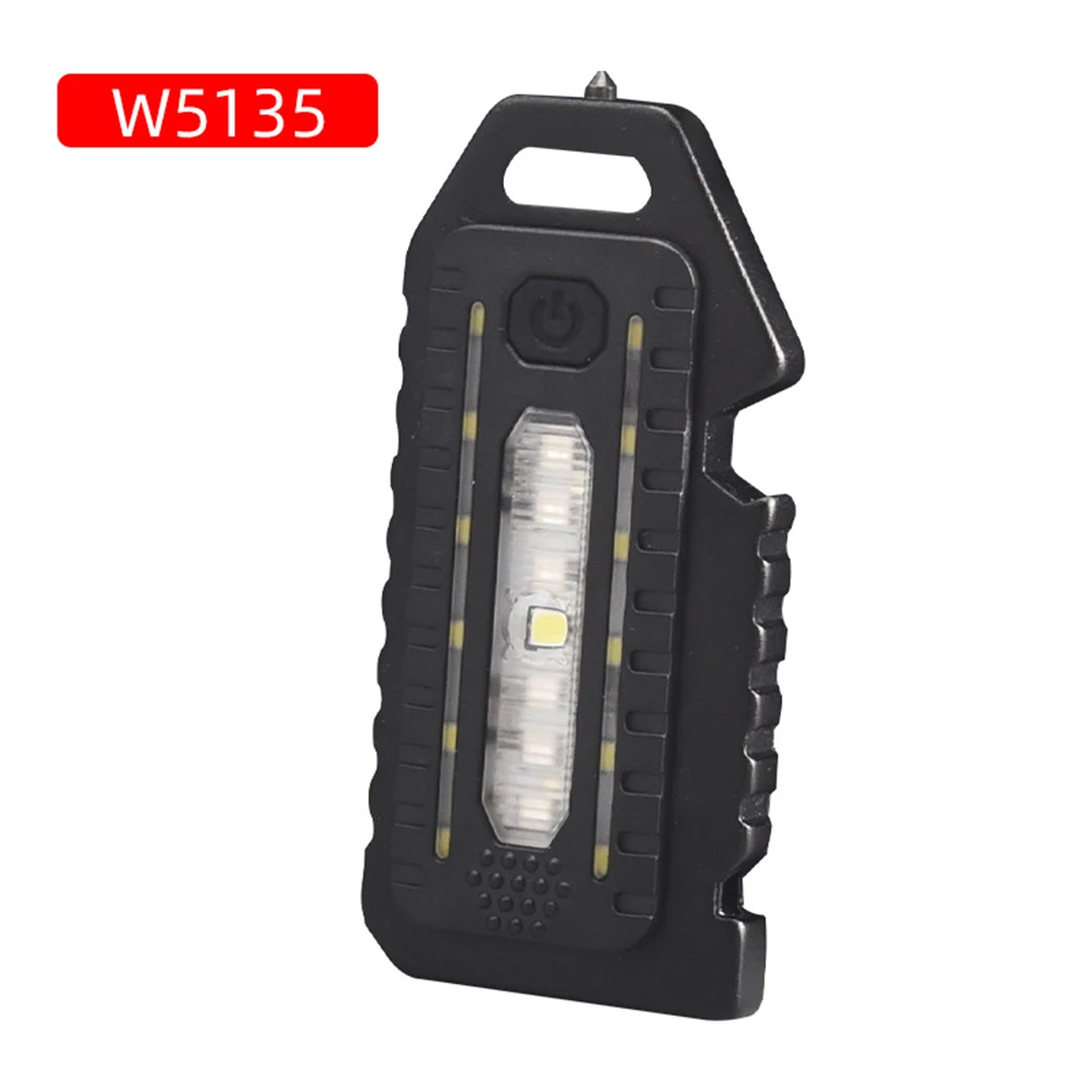 

Flashlight Keychain Light 1 PC 400mAh 86*39*16mm ABS+Aluminum Bottle Opener Lamp Multifunction Whistle Camping