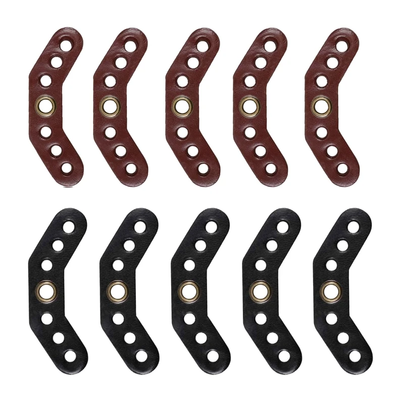 

5Pcs/pack Leather Bow Yoke with Metal Grommet Bow Sling Strap Leather Yoke Bracket Mount for Compound Bow Wrist Sling for Hunti
