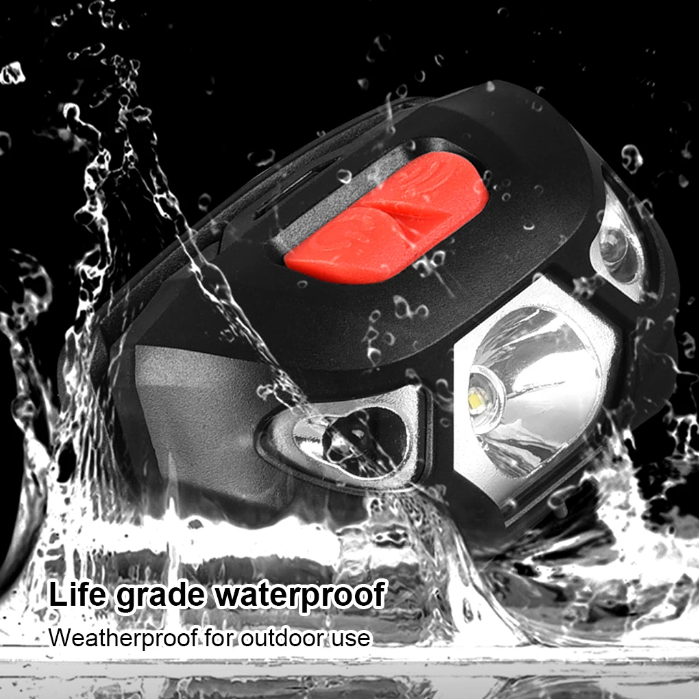 

Motion Sensor Headlamp Powerful Brightness Head Lamp Life Waterproof Hands-free Headlight 5 Modes Headlamps Lighting