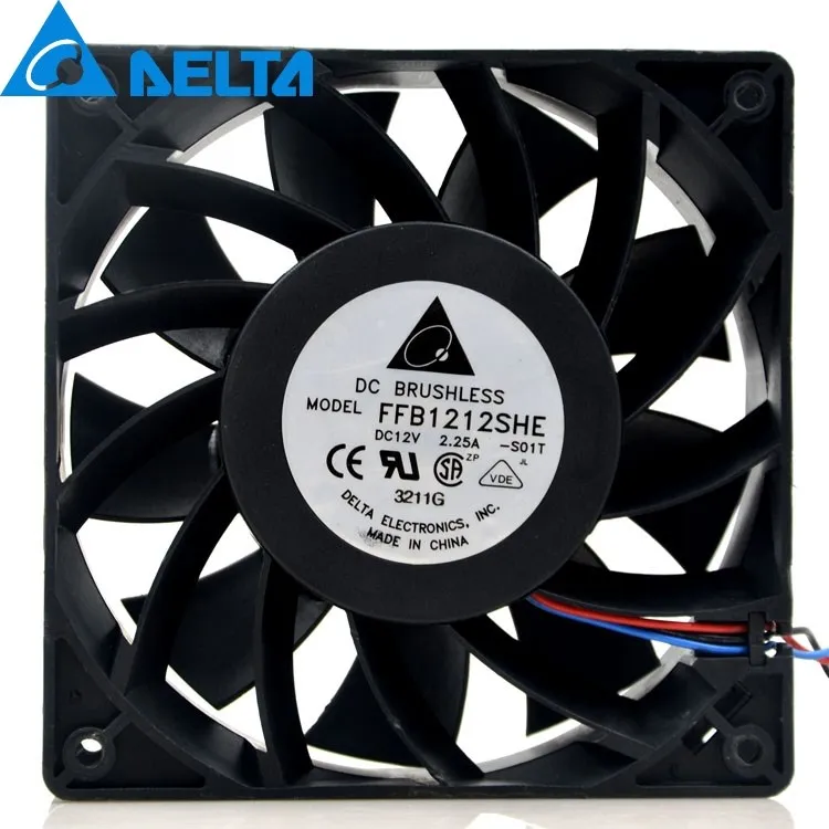 1 шт. FFB1212SHE 12038 120*120*38 мм 120 мм 12 В а охлаждающий вентилятор для delta