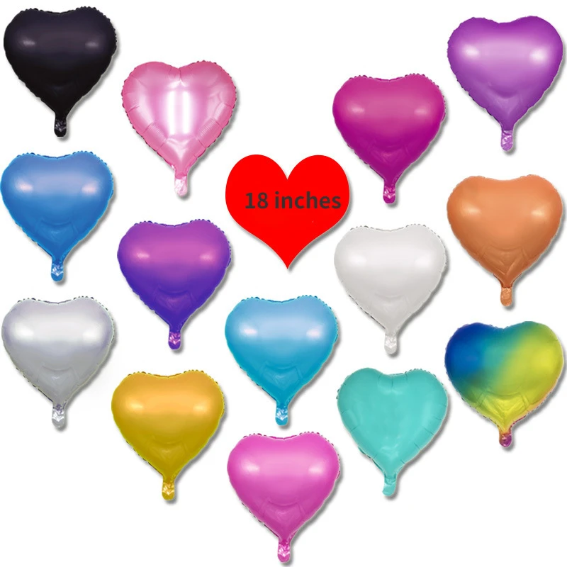 

18 inch heart-shaped aluminum film balloon wedding room Tanabata Valentine's Day background decorative light balloon
