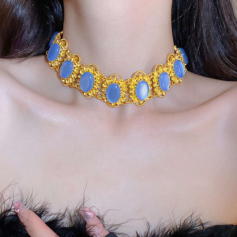 

Женское колье с кристаллами класса ААА, ожерелье из смолы с геометрическим бантом, роскошное ожерелье премиум-класса в ретро стиле во франц...