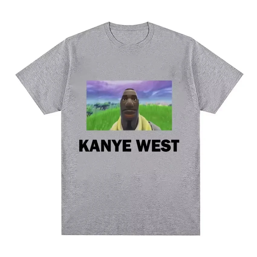 Lucu Kanye West Meme Футболка grafisû wanita Hip Hop Voi Humor mode Vintage Lengan Pendek Streetwear