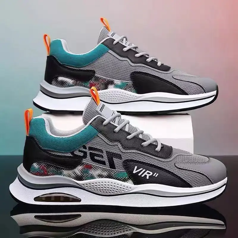 

39-44 mens sneakers Shoes Spring Autumn air Cushion Flat Heel eva Casual Lace-up Mixed Colors oft Bottom Male footwear H54