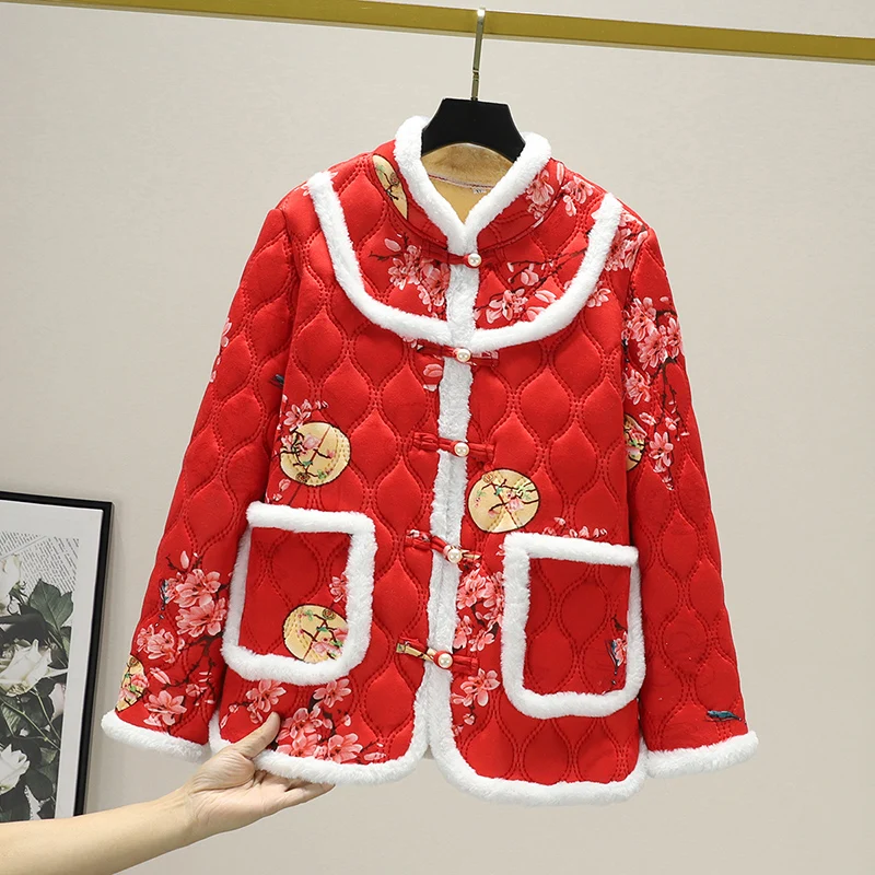 Пальто женское зимнее с хлопковой подкладкой и пряжкой на флисе |