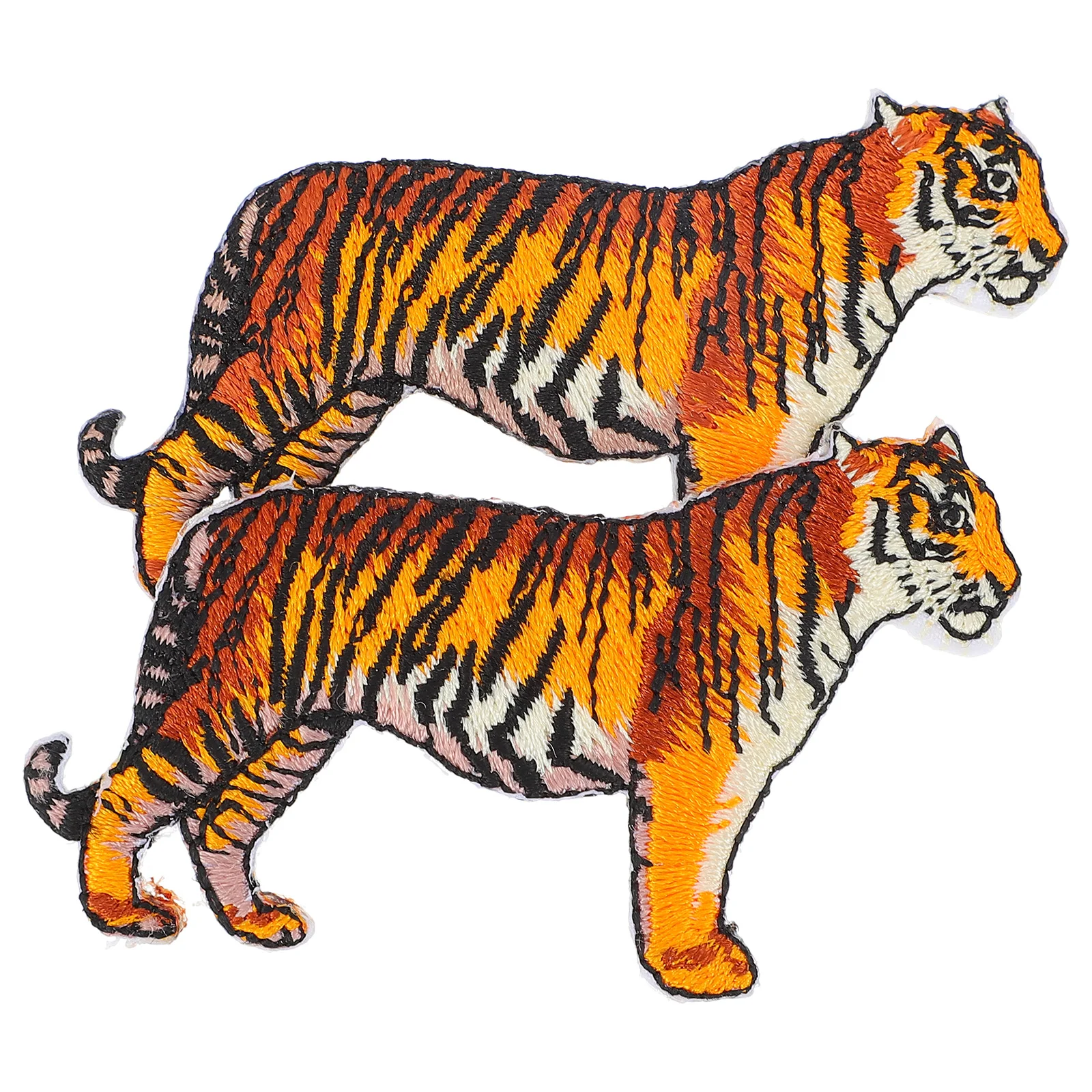 

2Pcs Delicate Unique Garment Embroidery Applique Clothes Embroidery Patch Tiger Bag Applique