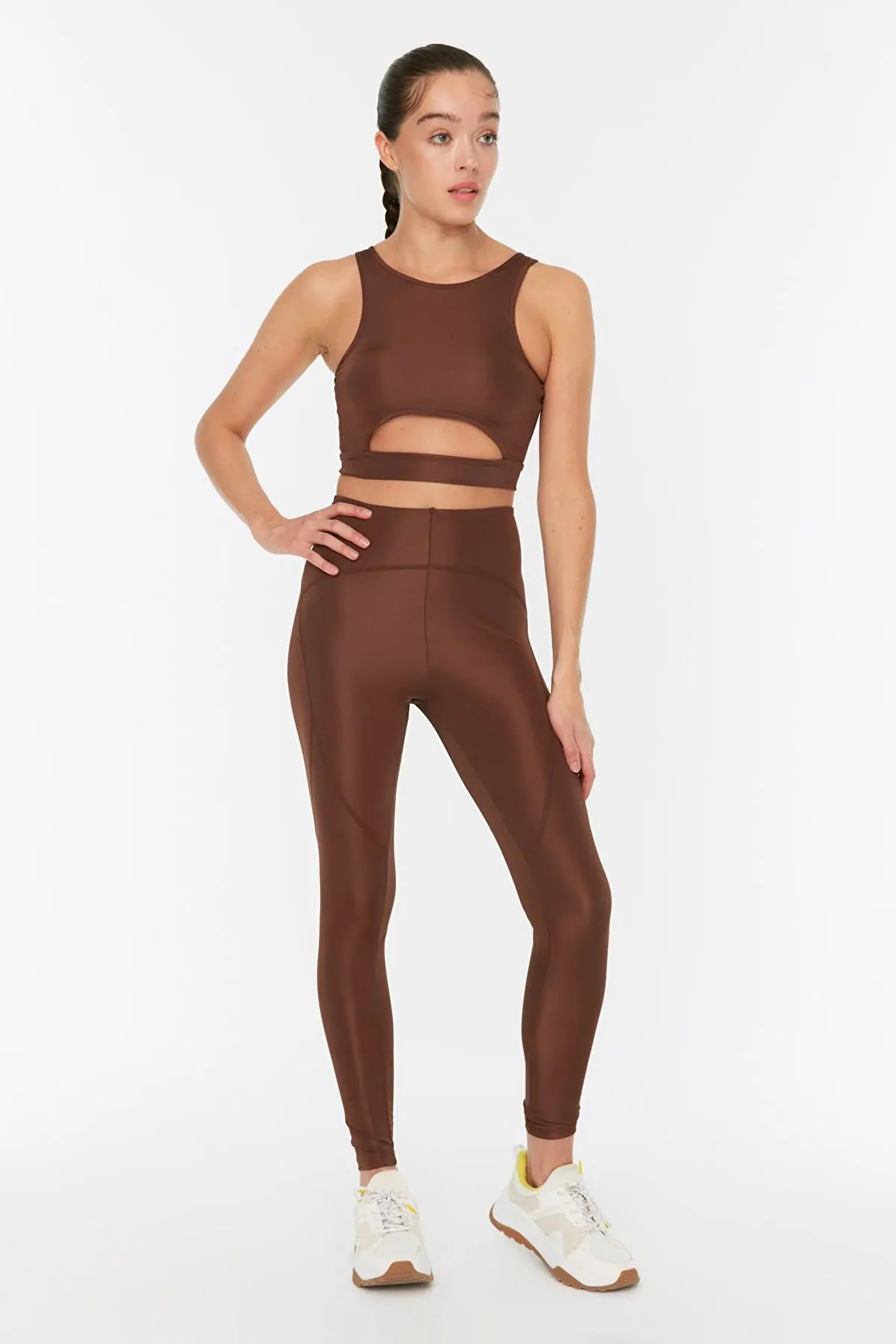Brown sewing detailed sports tight ball trend fashion pretty and cheap for women 35619575