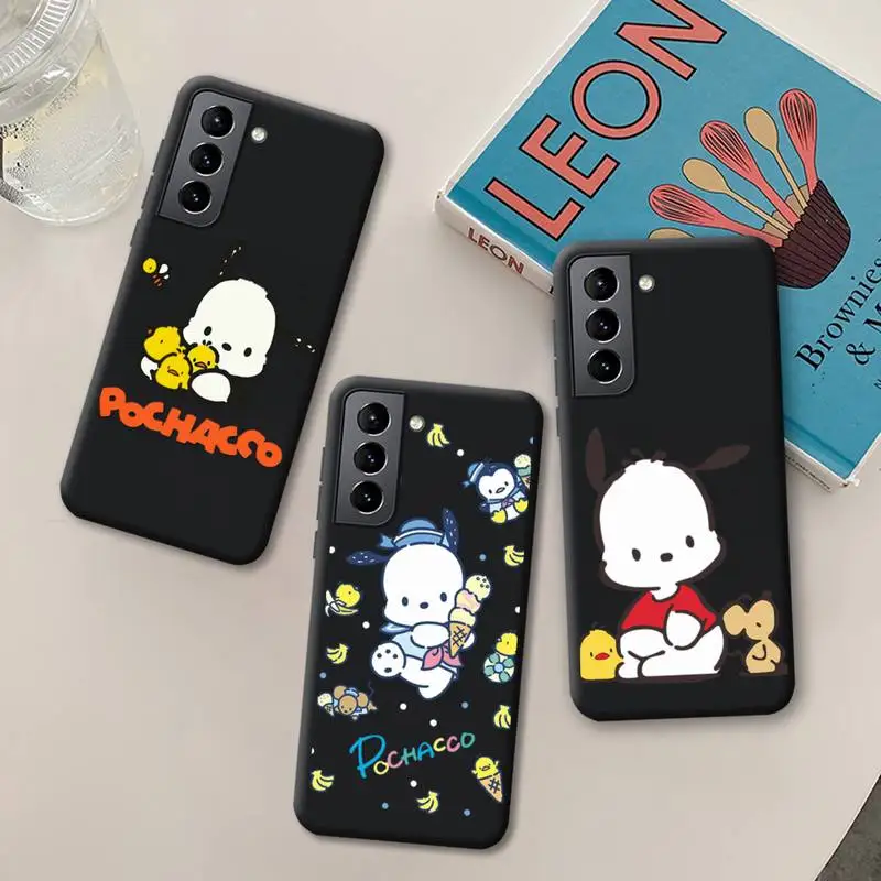 

Cartoon Dog Pochacco Phone Case for Samsung Galaxy S22 S21 Ultra S20 FE S9 Plus S10 5G lite 2020 Silicone Soft Cover