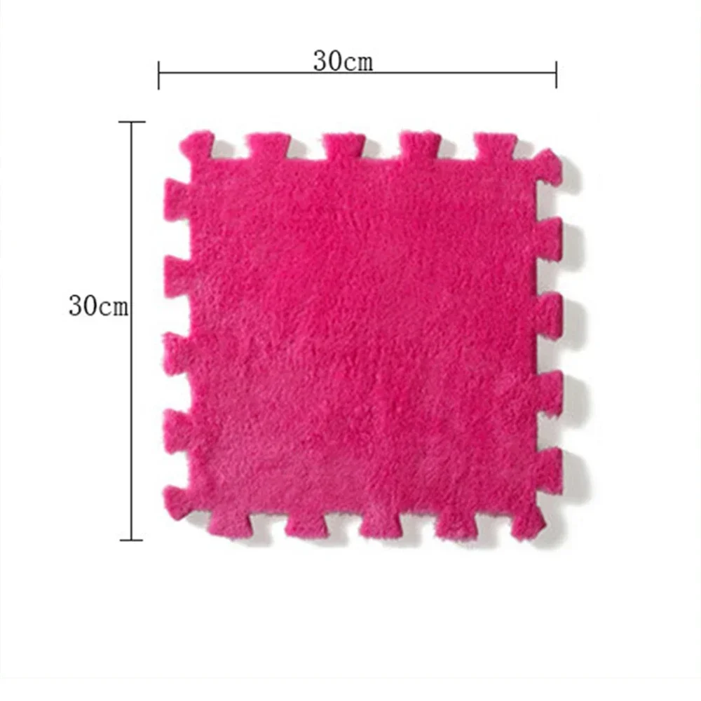 Мягкий Плюшевый Детский Игровой Коврик 30x30x1 См 2-24 Шт. Противоскользящий