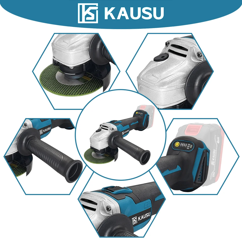 Бесщеточная электрическая угловая шлифовальная машина M10 100 мм 4-скоростная