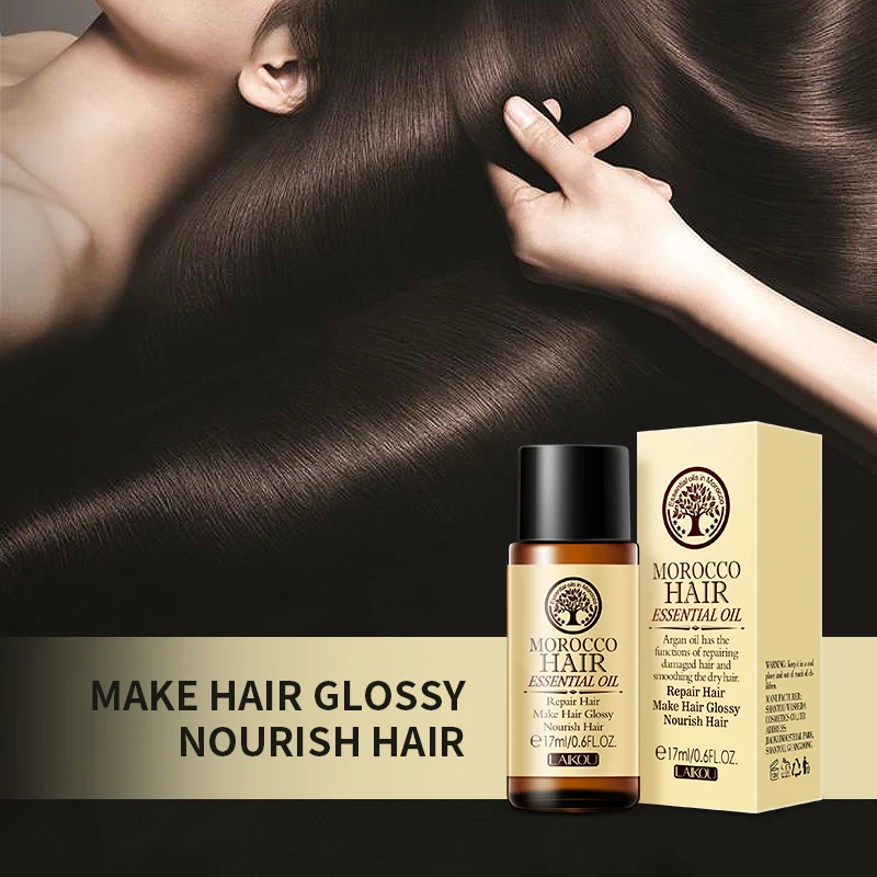 

Multi-functional Hair Care Oil For Dry Hair Types Moroccan Pure Argan Oil Hair Essential Oil Smooth Hair Repair Hair Roots Tool