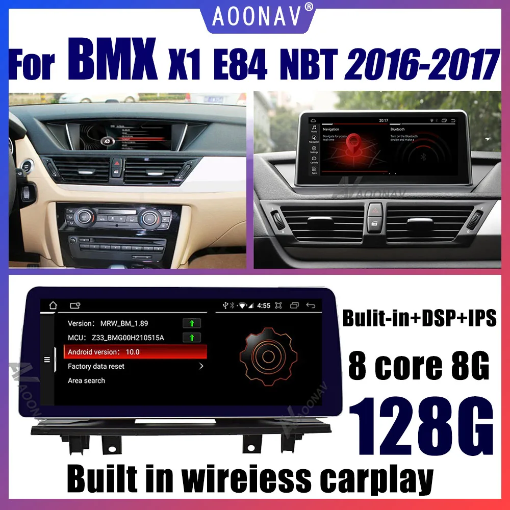 

Android 10 Car Radio GPS Navigation For BMW X1 E84 E48 F48 2016-1017 NBT System Multimedia Player Car Stereo Audio Headunit