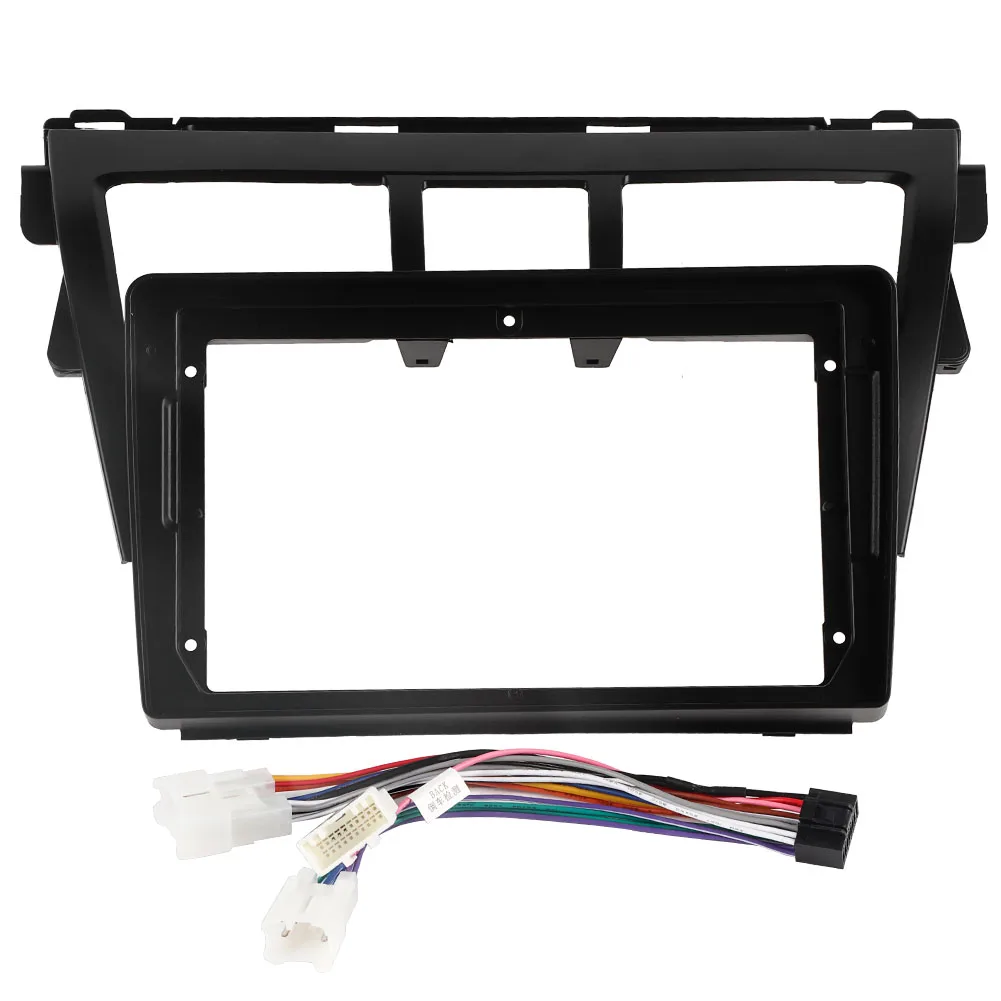 

9in 2Din Car Stereo Panel Fascia Frame Audio Fitting Adaptor with Power Cord Fit for Toyota Vios 07-12