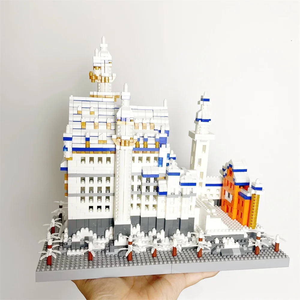 Модель замка Neuschwanstein микро-мини-строительные блоки игрушки-образование навыков