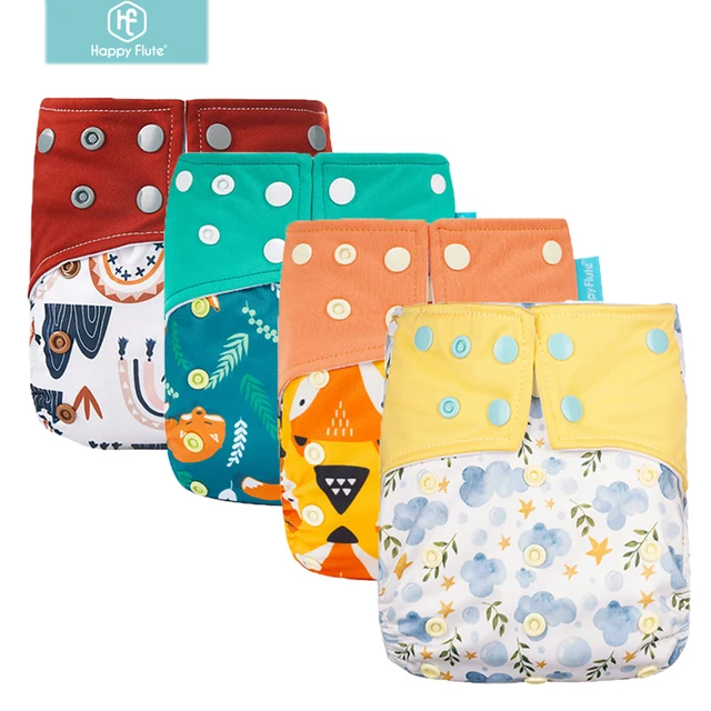 Genuine! Happy Flute OS suede cloth pocket baby cloth diaper with two pockets and double snap 1