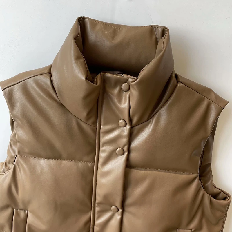 Жилет из натуральной кожи женская зимняя куртка без рукавов овечьей с