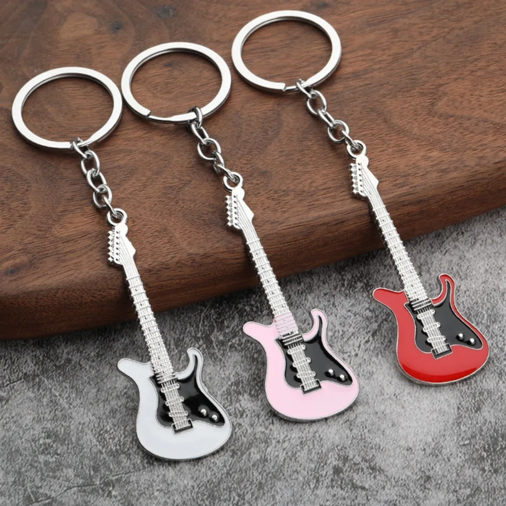 

Zinc Alloy Guitar Keychain Little Fresh Bass Portable Car Key Ring Musical Elements Music Lovers Gift Business Gifts